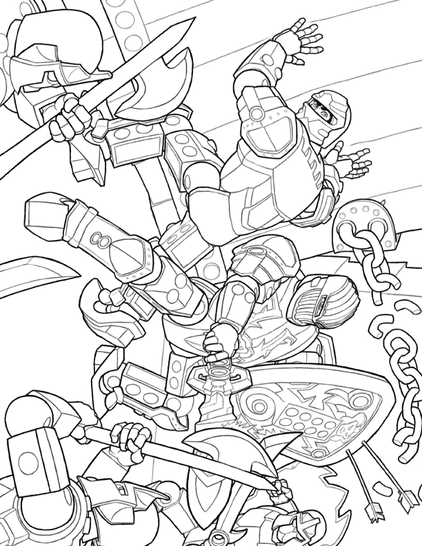 coloring pages of Lego Knights