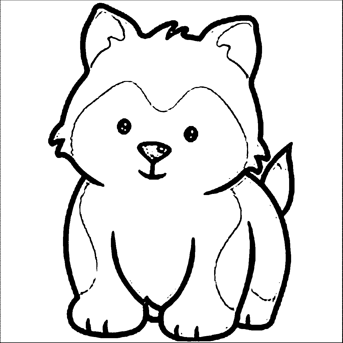 printable siberian husky coloring pages