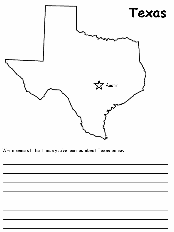 coloring pages for texas state symbols
