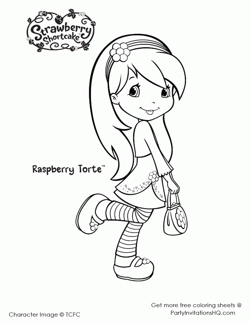 strawberry shortcake cartoon characters coloring pages - Clip Art Library