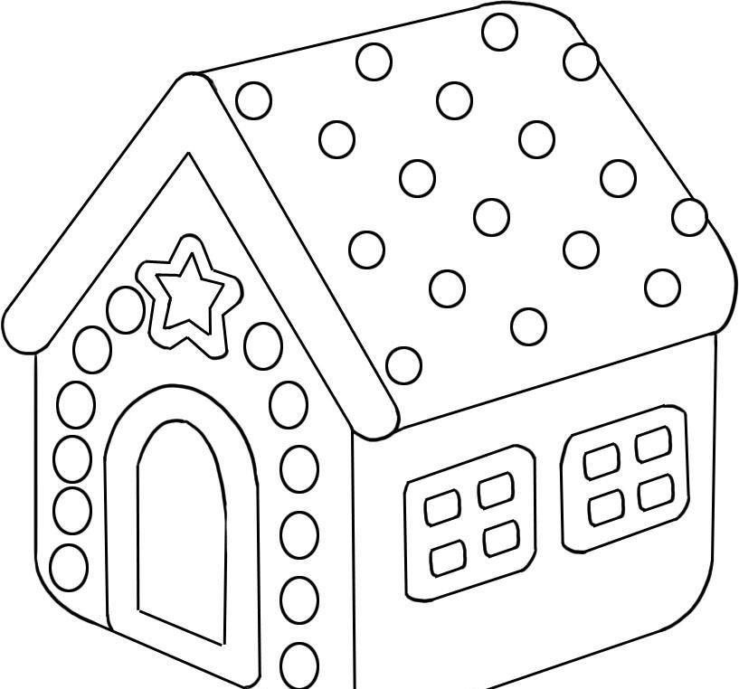 Gingerbread House| Coloring Pages for Kids to Learn Color | MP Head