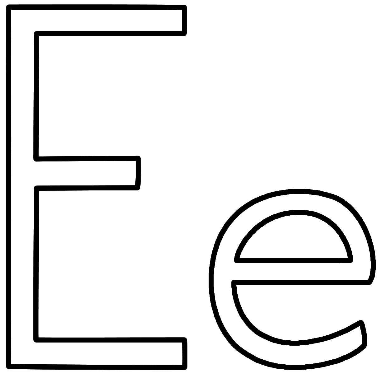 Free Coloring Pages Letter E