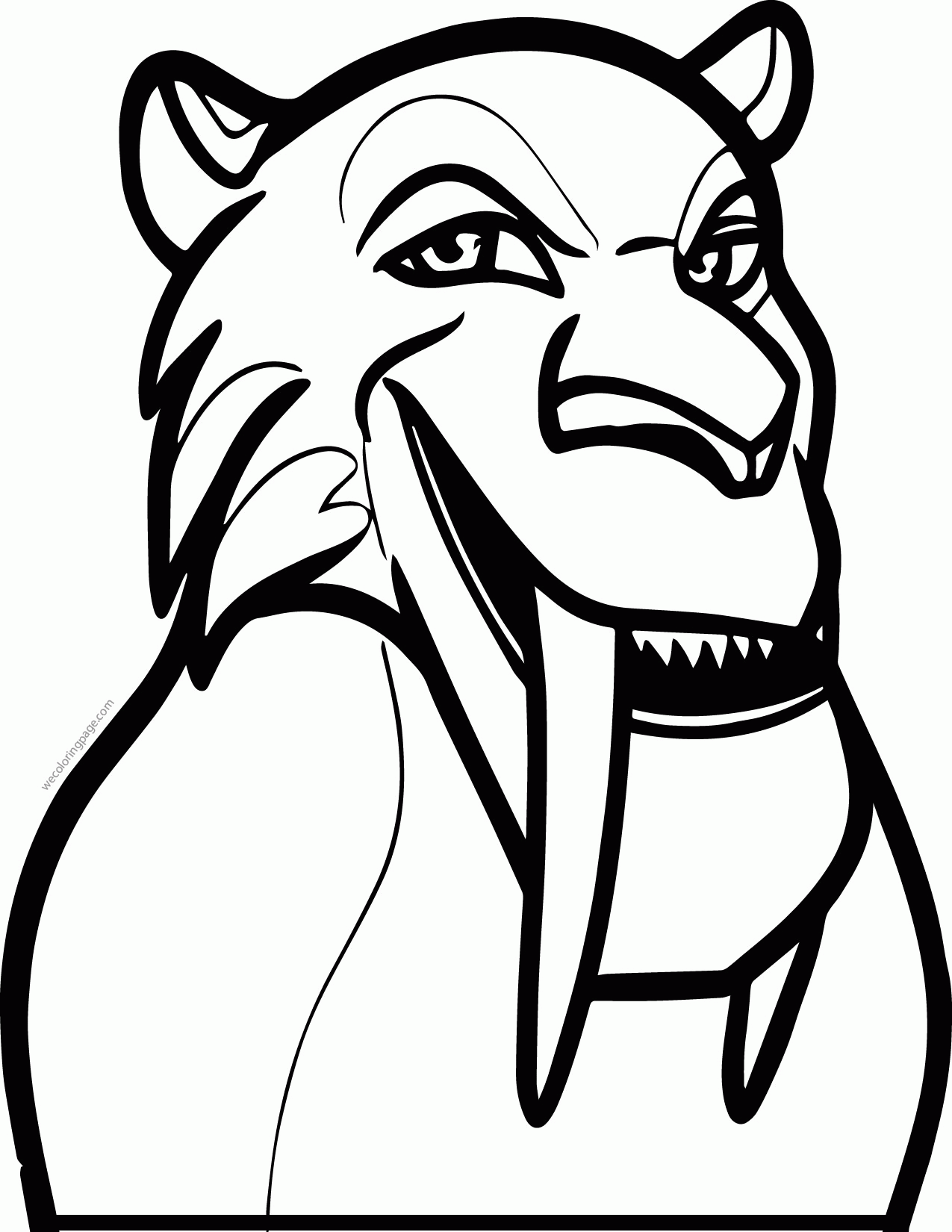 Diego From Ice Age 1 Coloring Page