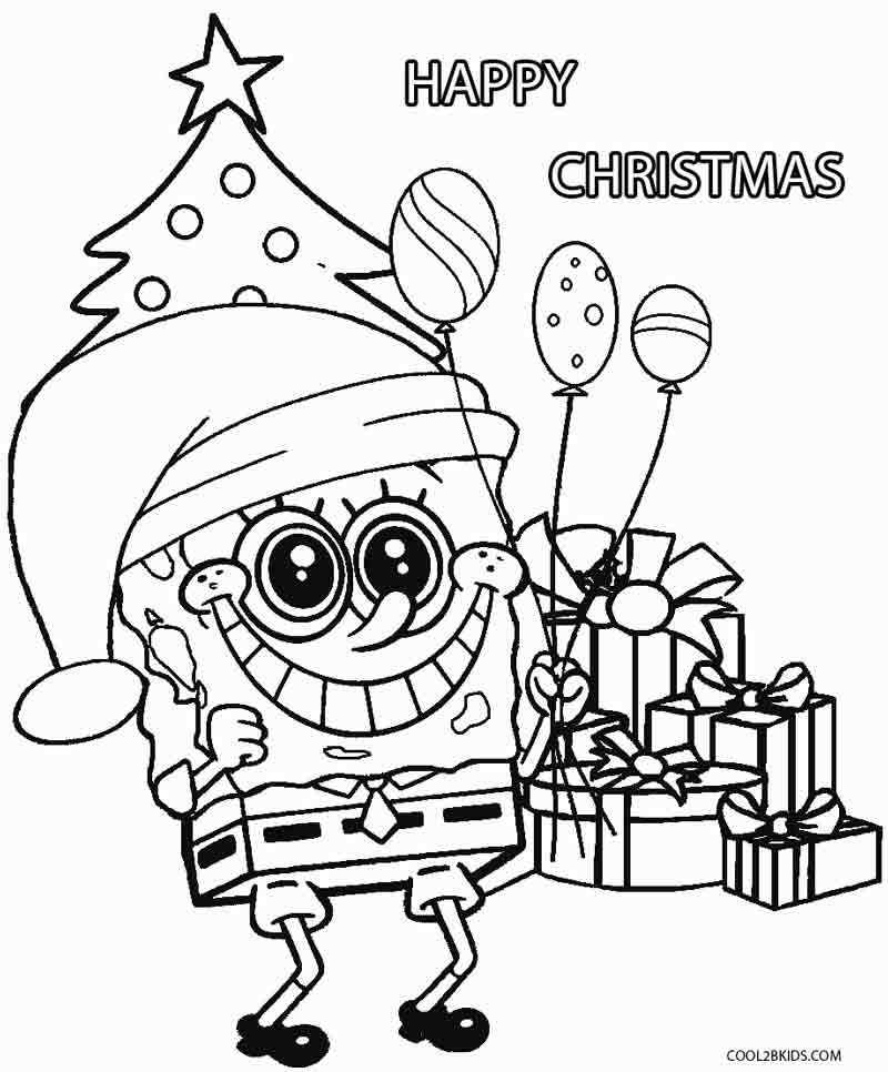 38 Coloring Pages Spongebob Christmas