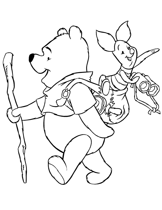 pooh and piglet Colouring Pages