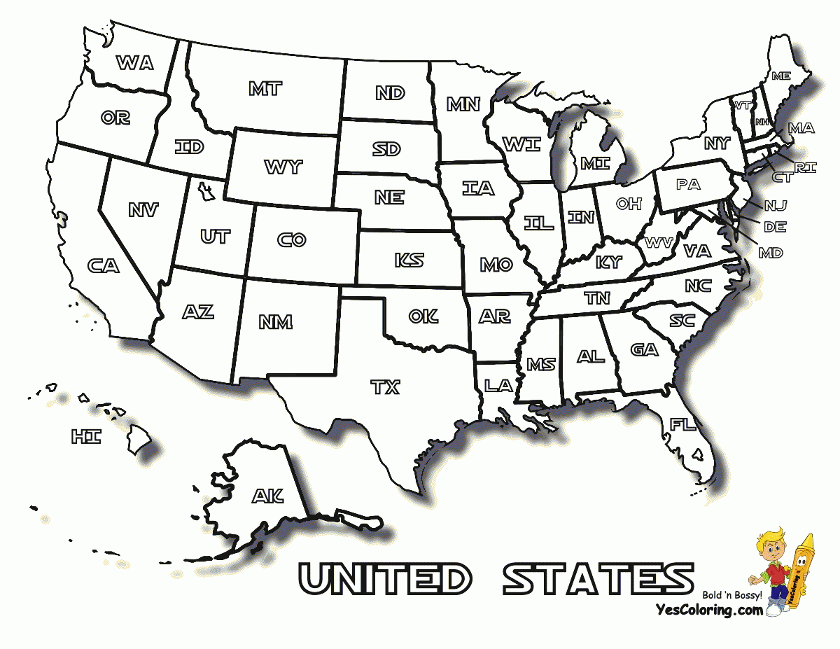 printable united states map coloring page - Clip Art Library