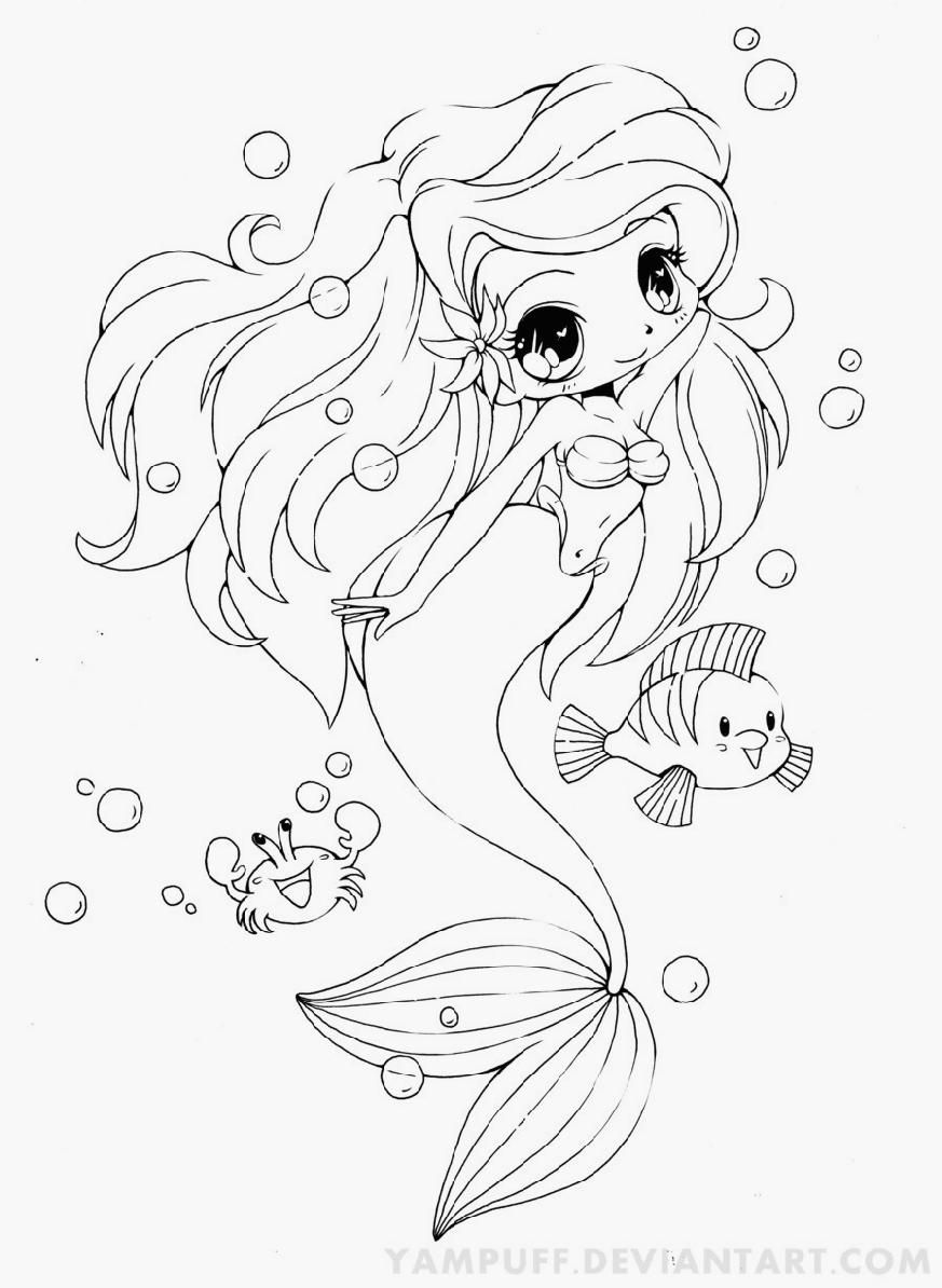 Cartoon ~ Printable Baby Mermaid Coloring Pages ~ Coloring Tone
