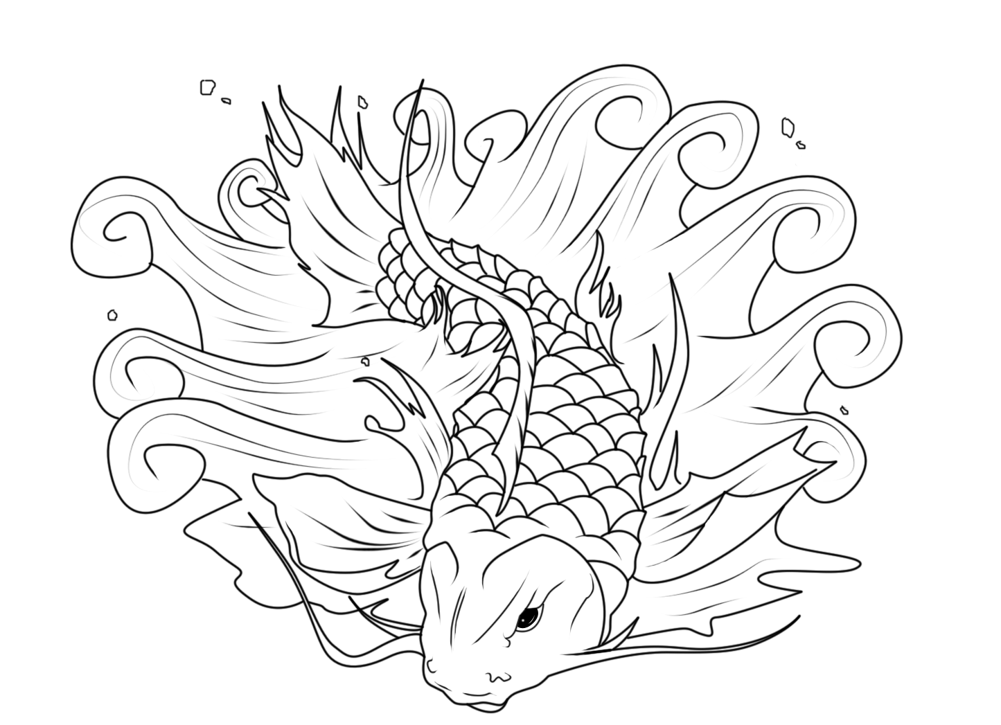 Free Koi Fish Coloring Pages Download Free Koi Fish Coloring Pages Png Images Free ClipArts On 