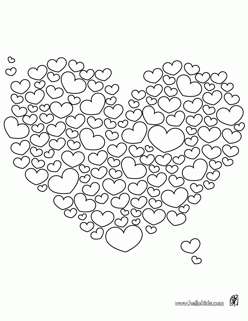 hearts coloring pages 