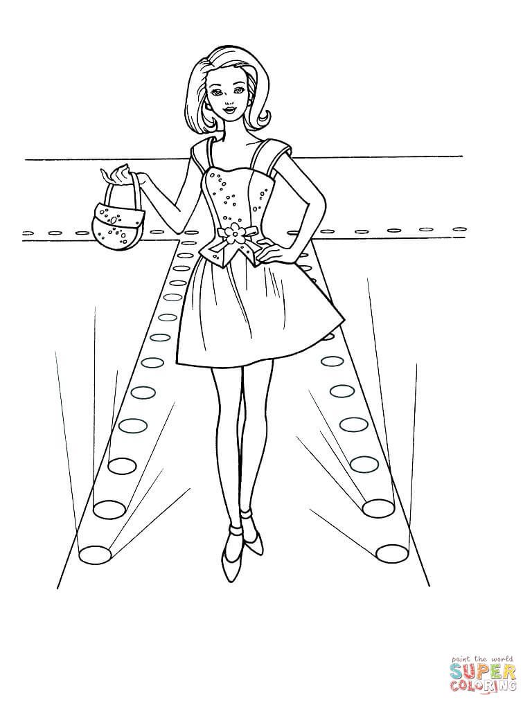 Teenager Fashion coloring page | Free Printable Coloring Pages