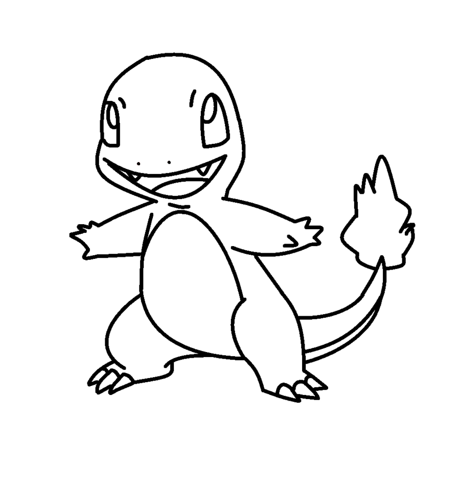 cute charmander coloring page