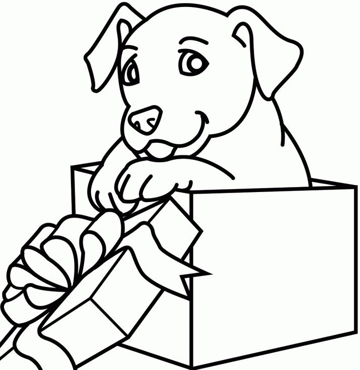 Free Christmas Coloring Pages Of A Dog, Download Free Christmas