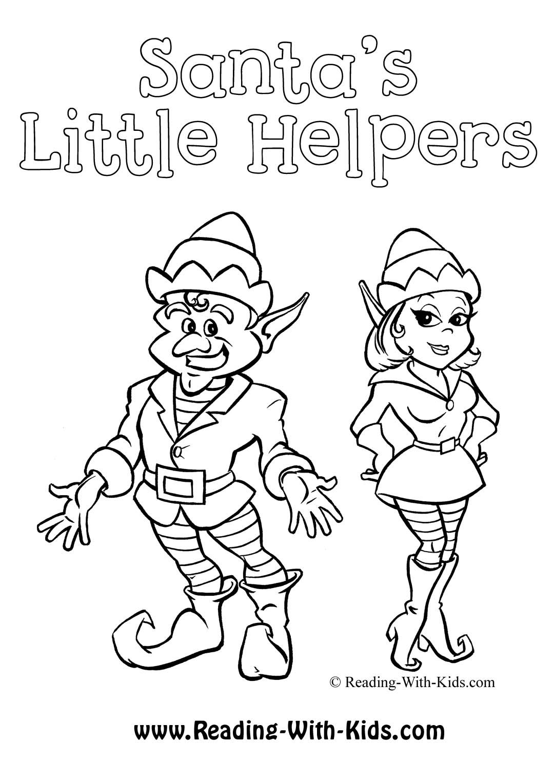 elf on the shelf colouring pages printable - Clip Art Library