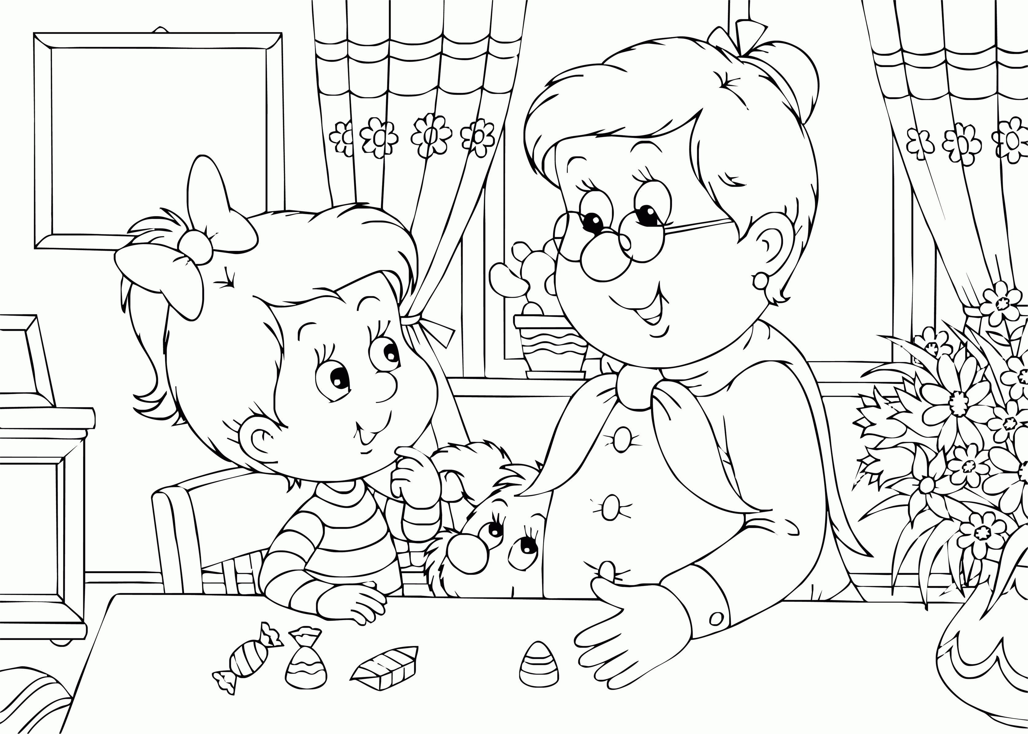 Free Happy Birthday Grandma Coloring Page Download Free Happy Birthday 