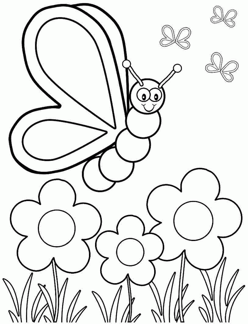 Related Preschool Coloring Pages Spring, Spring