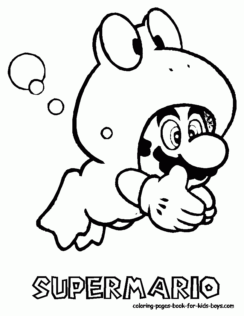 Languages Free Printable Mario| Coloring Pages for Kids 