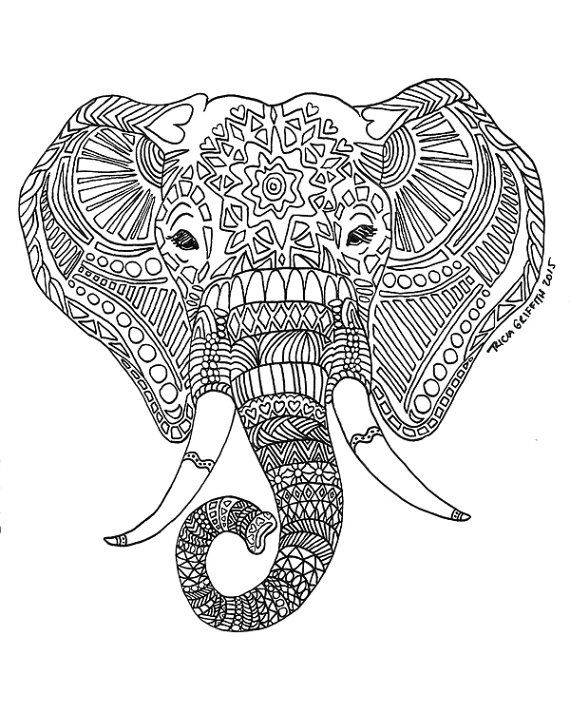 Adult ~ Printable Adult Coloring Pages Printable Elephant