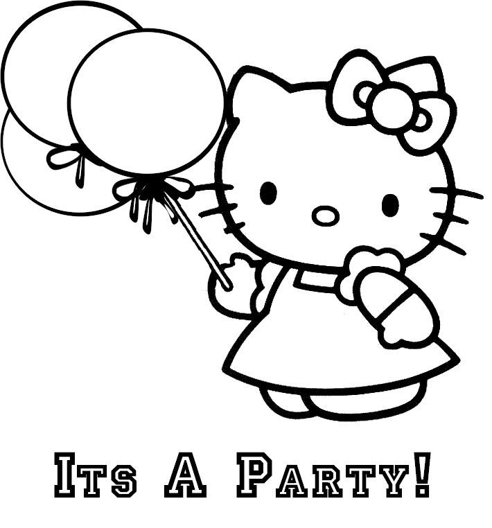 Hello Kitty Templates and coloring pages Free Printables. | Oh My