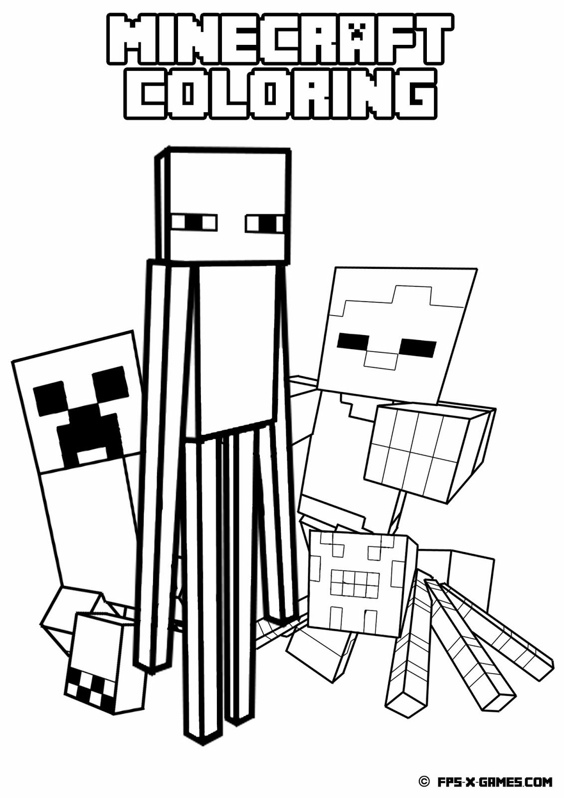 Free Free Minecraft Coloring Pages Download Free Clip Art Free Clip Art On Clipart Library