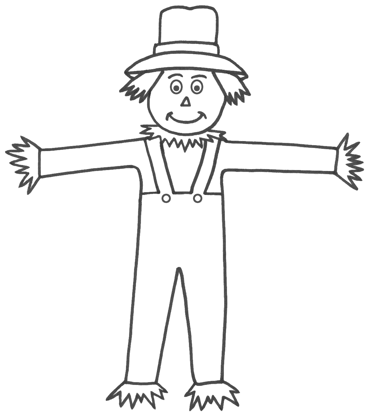 Scarecrow Coloring Page Clip Art Library