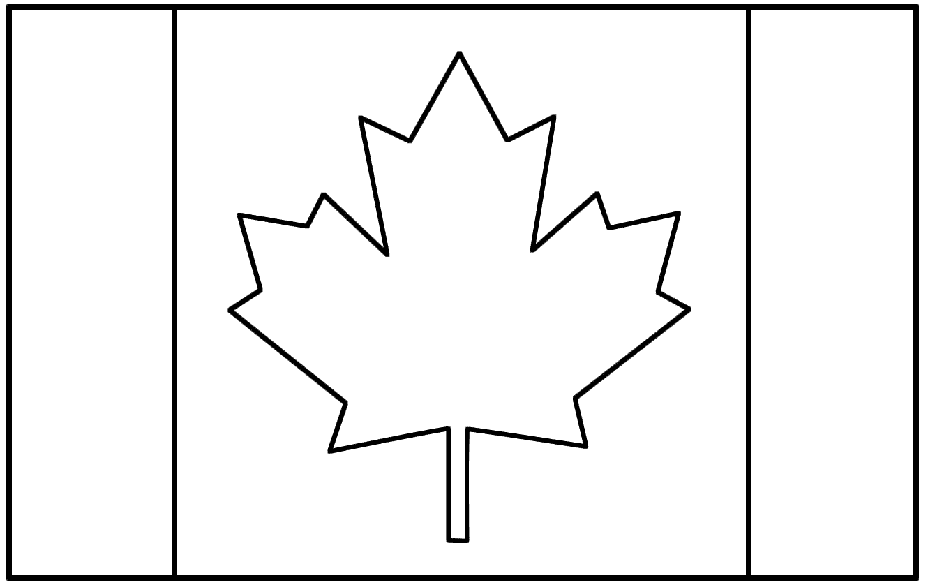 Canada Flag No Color Clip Art Library