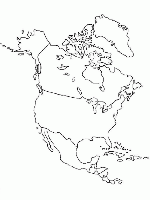 North America World Map Blank Clip Art Library