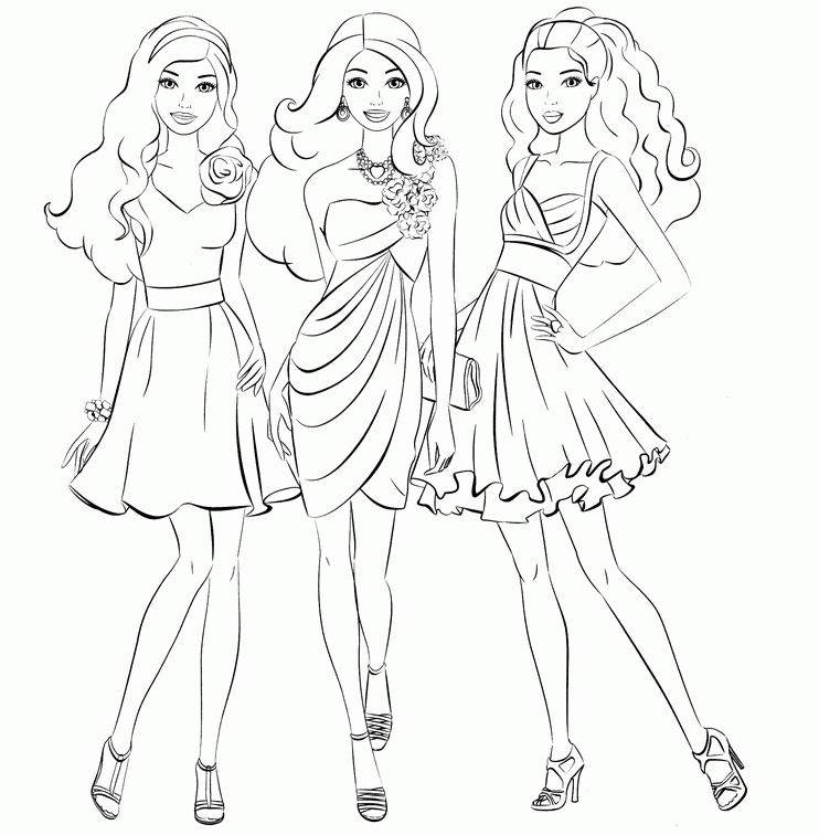 Barbie Coloring Sheets 
