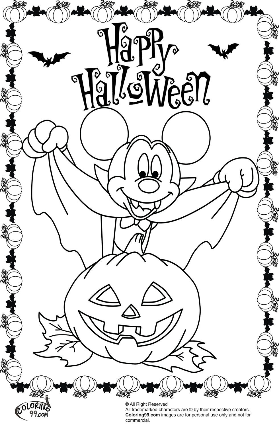 Free Halloween Mickey Mouse Coloring Pages Download Free Halloween 