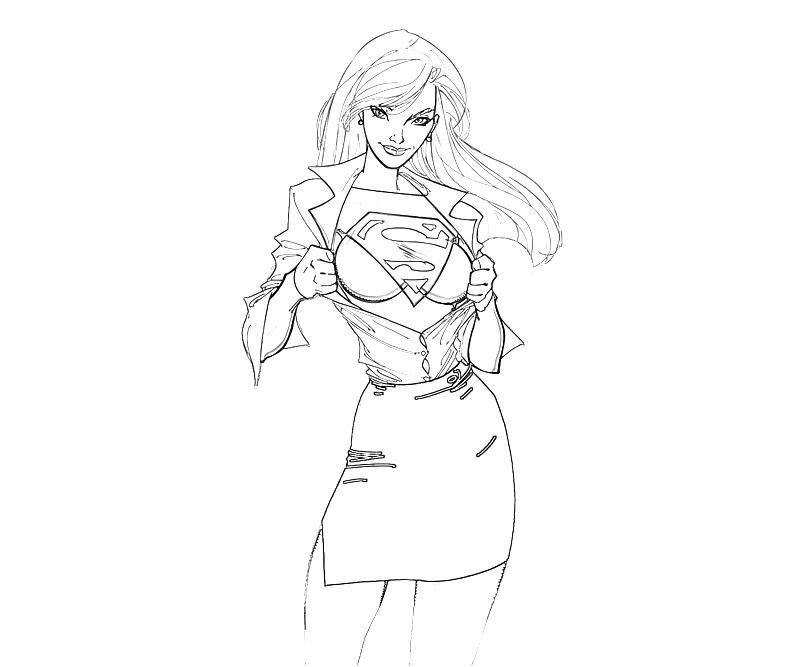 Supergirl Coloring Pages For Adults Clip Art Library