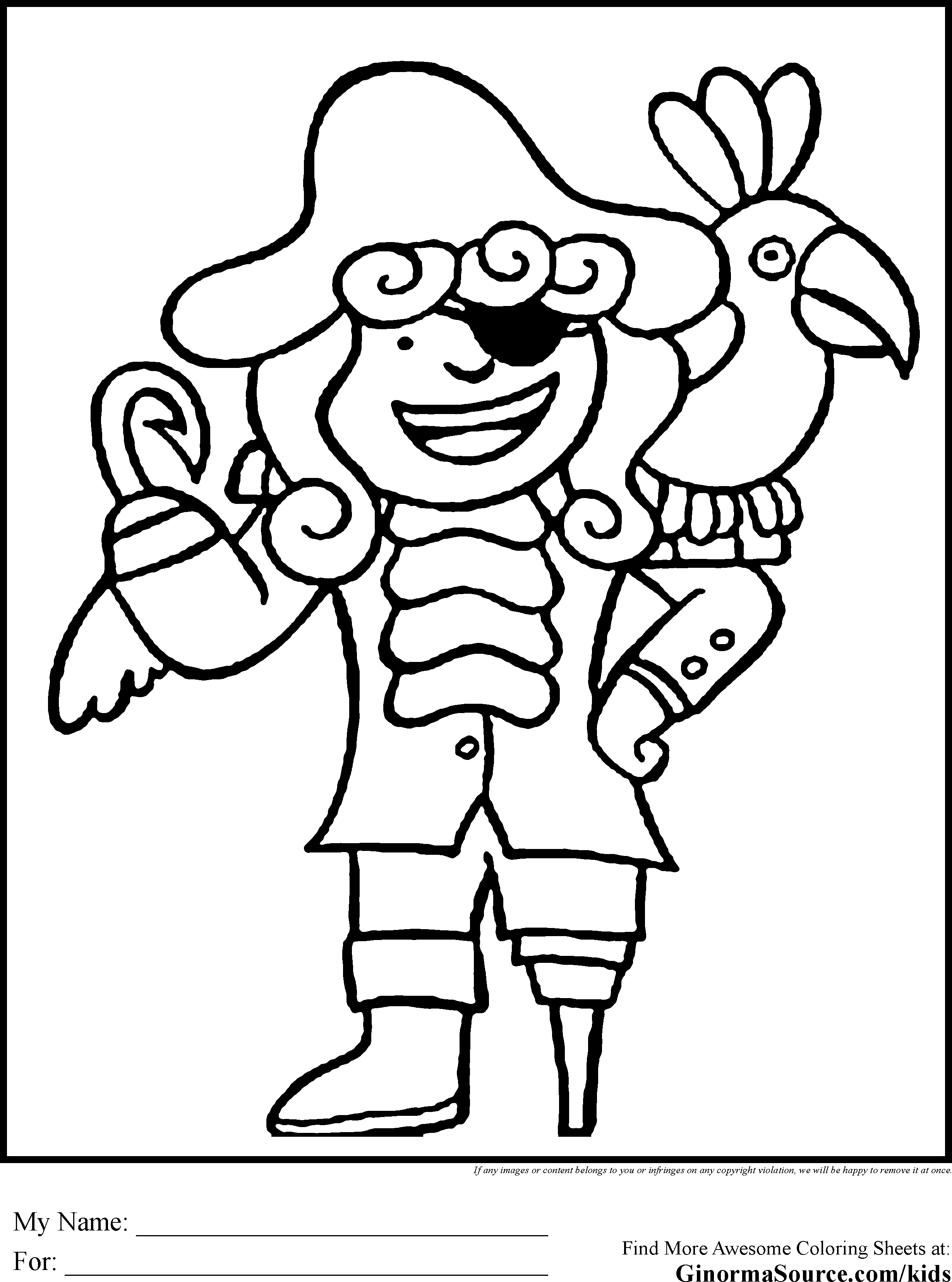 Printable Pirate Coloring Book | High Quality Coloring Pages