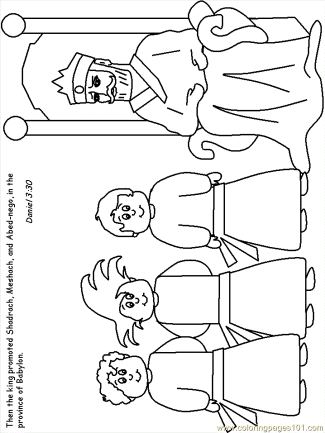 shadrach meshach Colouring Pages