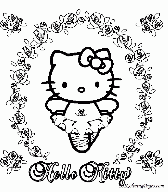 Free Hello Kitty Coloring Page, Download Free Hello Kitty Coloring Page