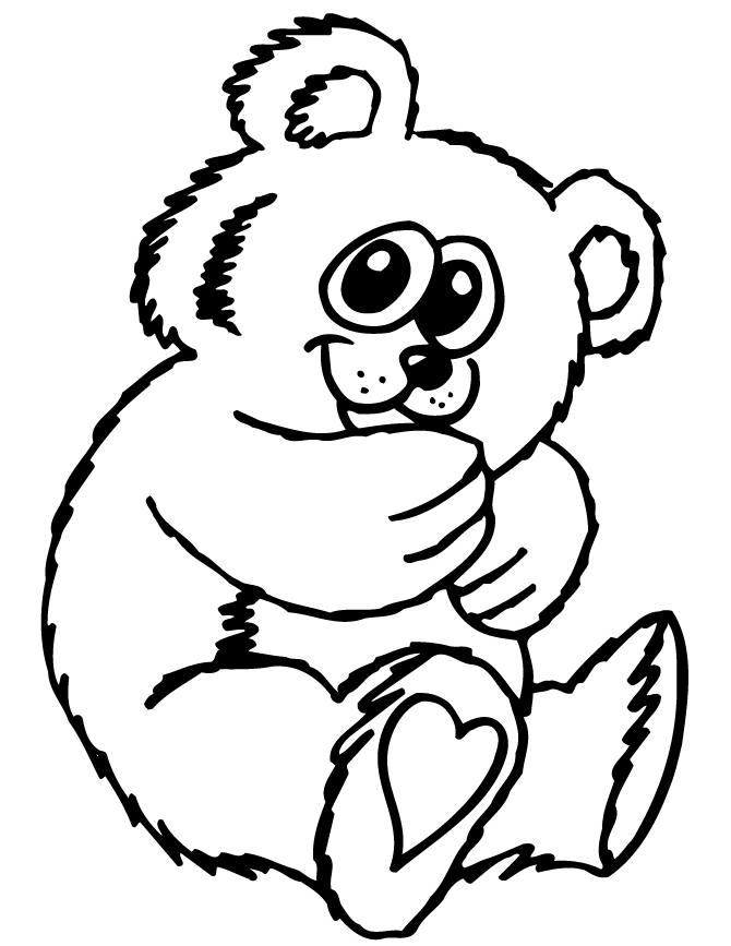 cartoon teddy Colouring Pages