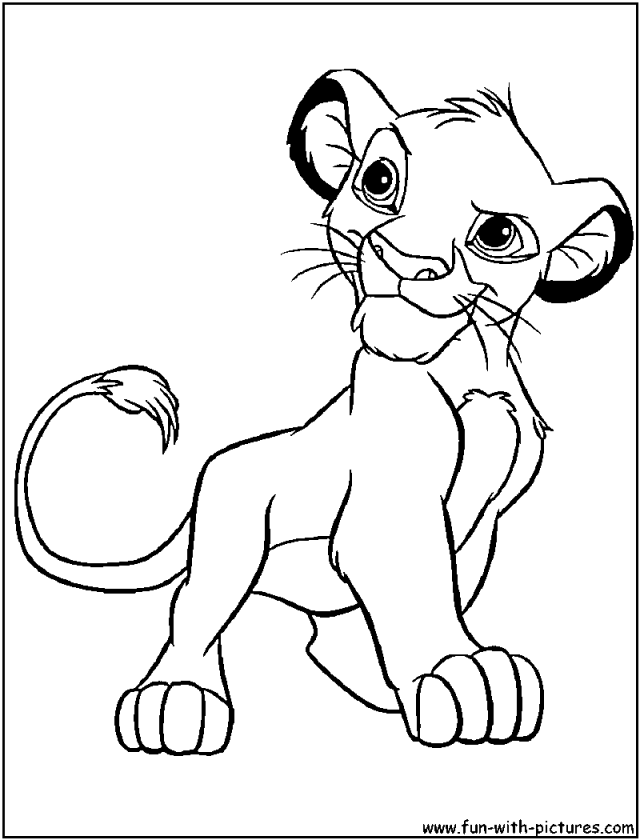 Simba And Nala Coloring Page Drawing And Coloring For Kids