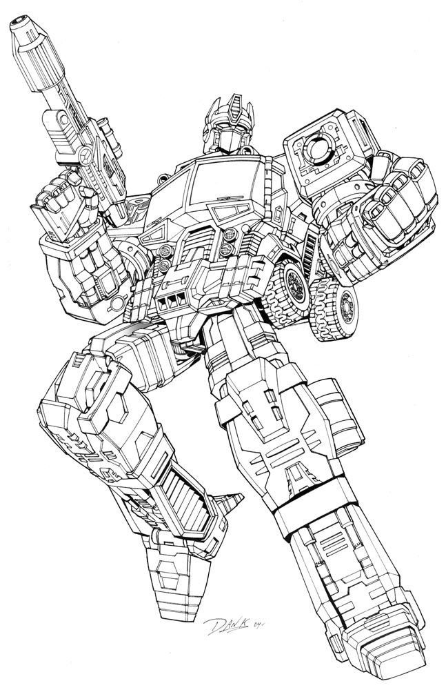 Free Transformers Coloring Pages Optimus Prime, Download Free