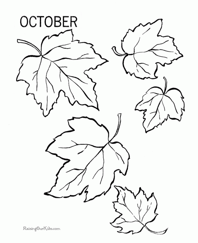 autumn leaf coloring pages printable