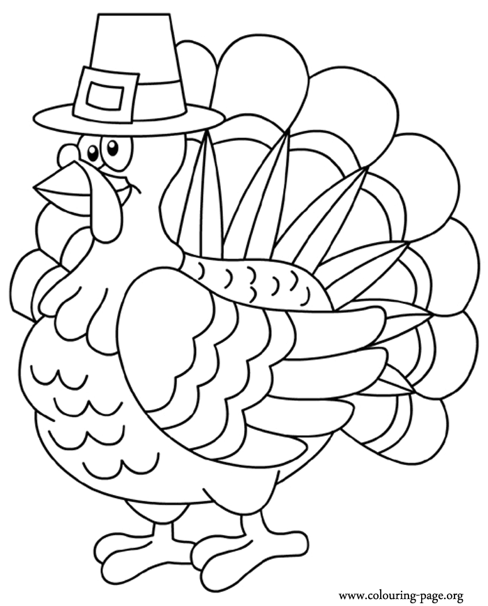 Thanksgiving - A Thanksgiving turkey coloring page