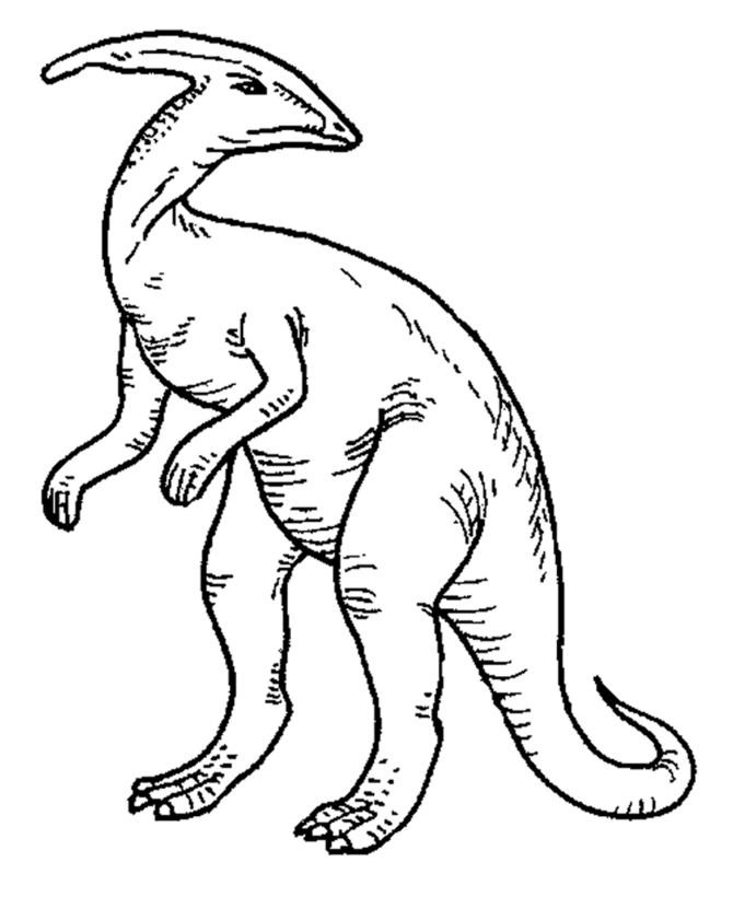 Dinosaur Coloring Pages | Printable Parasaurolophus coloring page