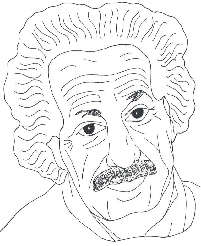 Free Albert Einstein Coloring Pages Figure Coloring Page