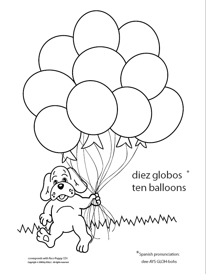 Balloons Coloring Page | Free Printable Coloring Pages