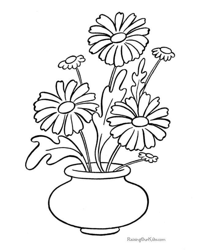 Daisy coloring Page