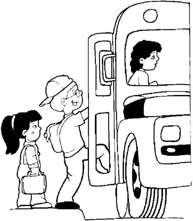 Goes to School with bus Coloring pages - Cars Coloring Pages