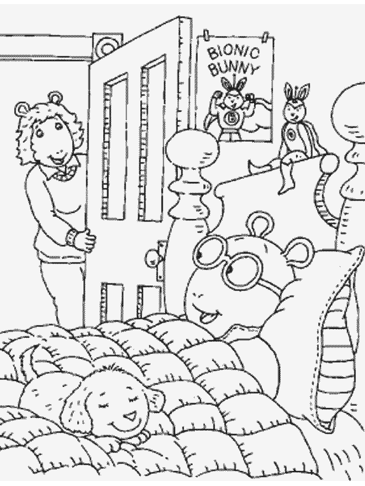 Printable Arthur 40 Cartoons Coloring Pages