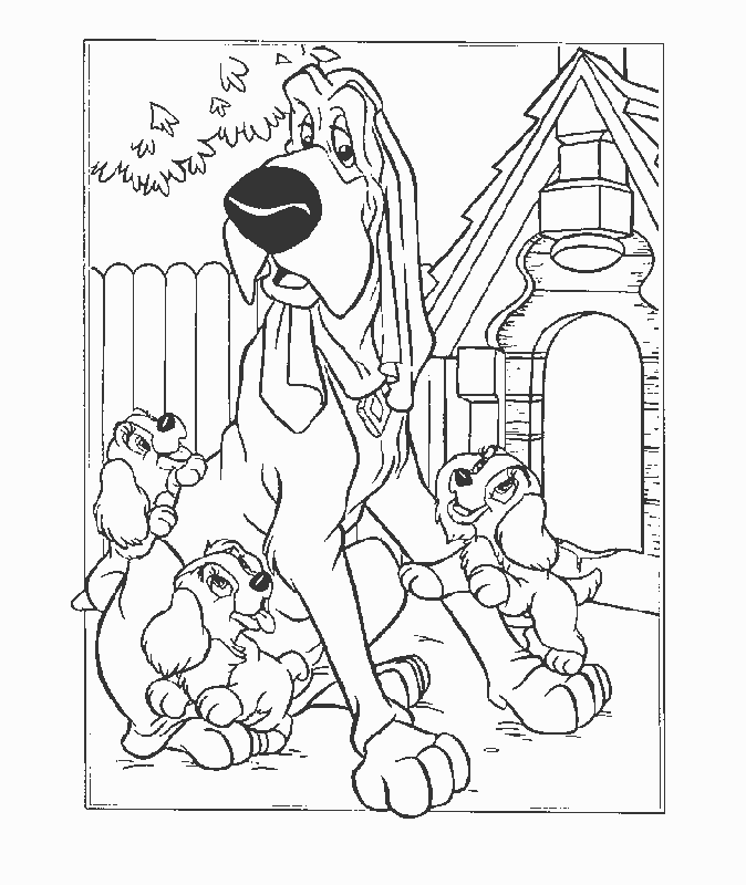 angel lady and the tramp coloring pages - Clip Art Library