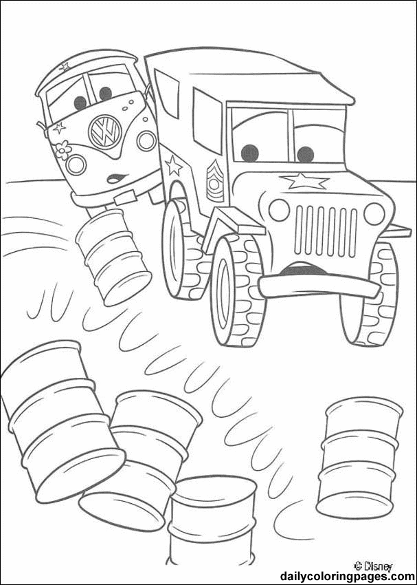 Here Disney Cars Coloring Pages Printable
