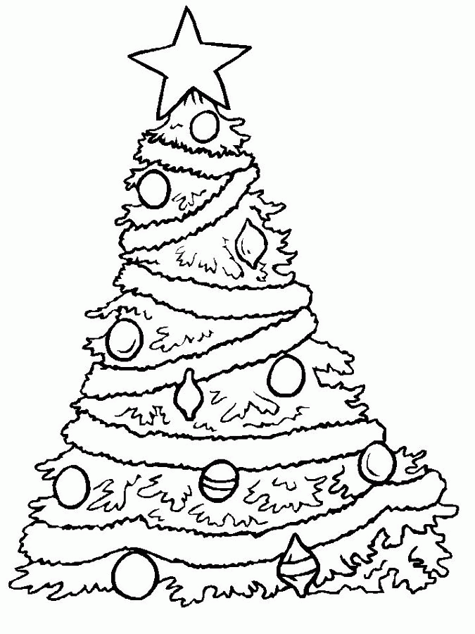 Printable Christmas Tree Coloring Pages | Coloring 