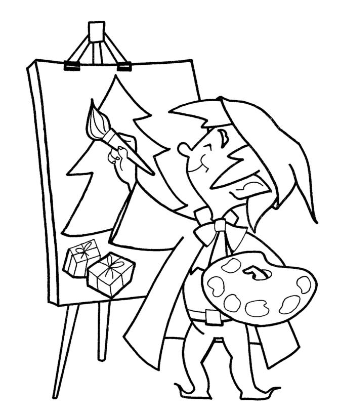 Painter painting games coloring pages