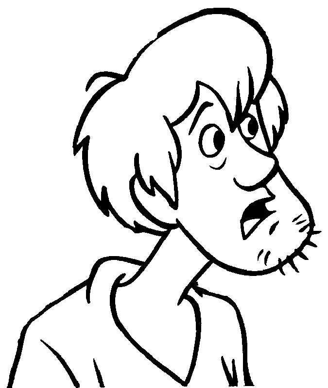 Shaggy Scooby Doo Coloring Page 