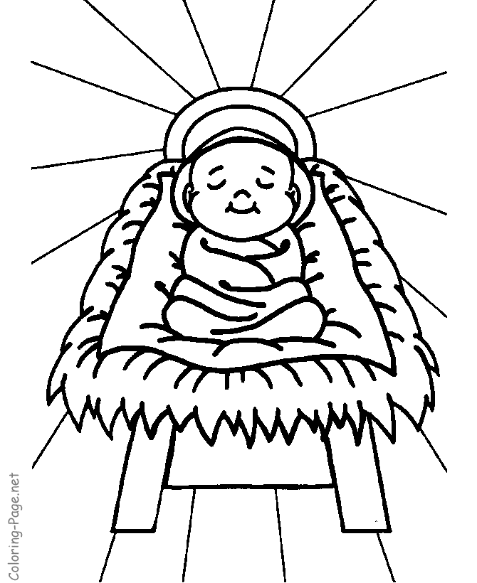 baby jesus clip art black and white