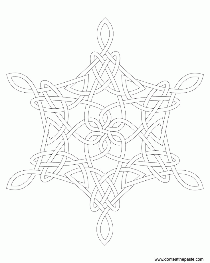 Snowflake Knot Coloring Page | Party Ideas